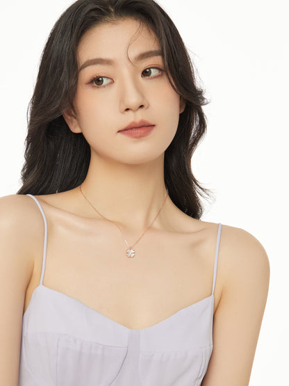 Four Leaf Diamond Clover Necklace