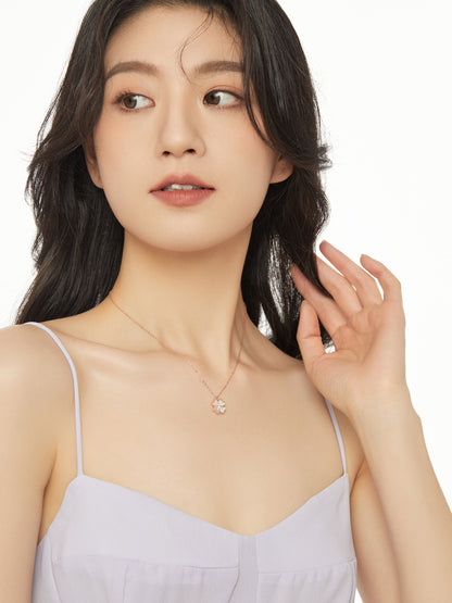 Four Leaf Diamond Clover Necklace