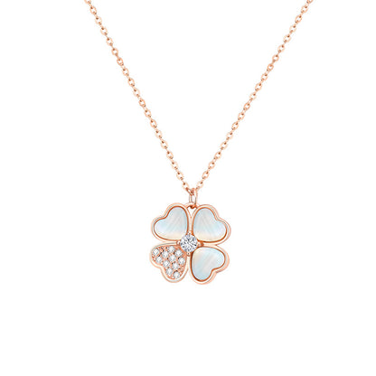 Four Leaf Diamond Clover Necklace