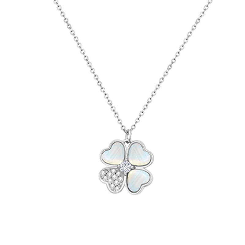 Four Leaf Diamond Clover Necklace