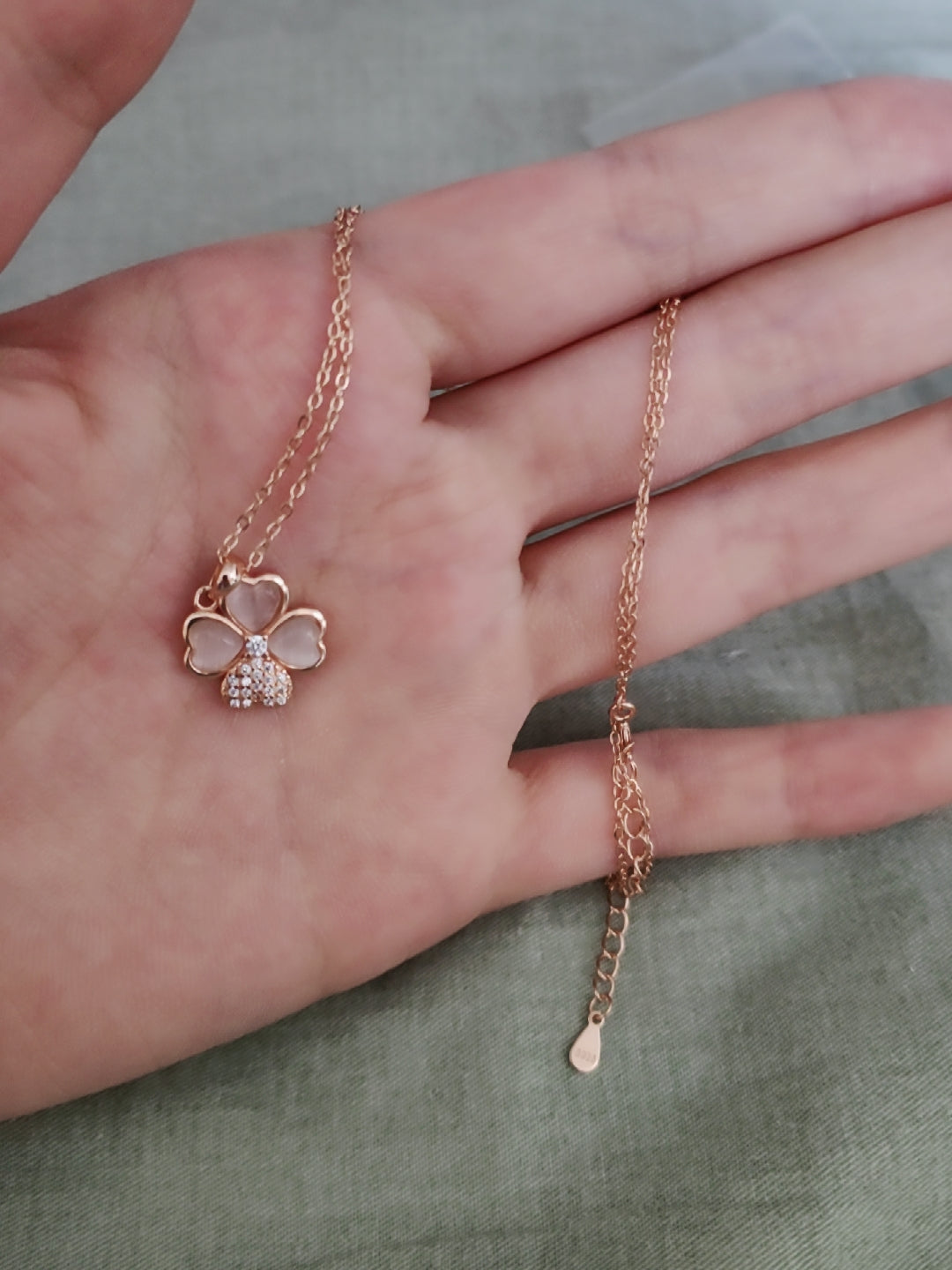 Four Leaf Diamond Clover Necklace