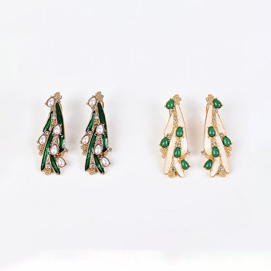 Enamel Vintage Earrings