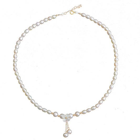18K Camellia Pearl Necklaces