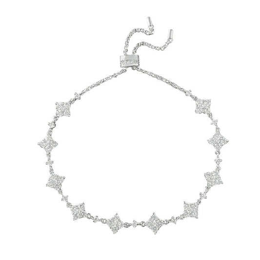 Ten Diamond Motifs Clover Bracelet