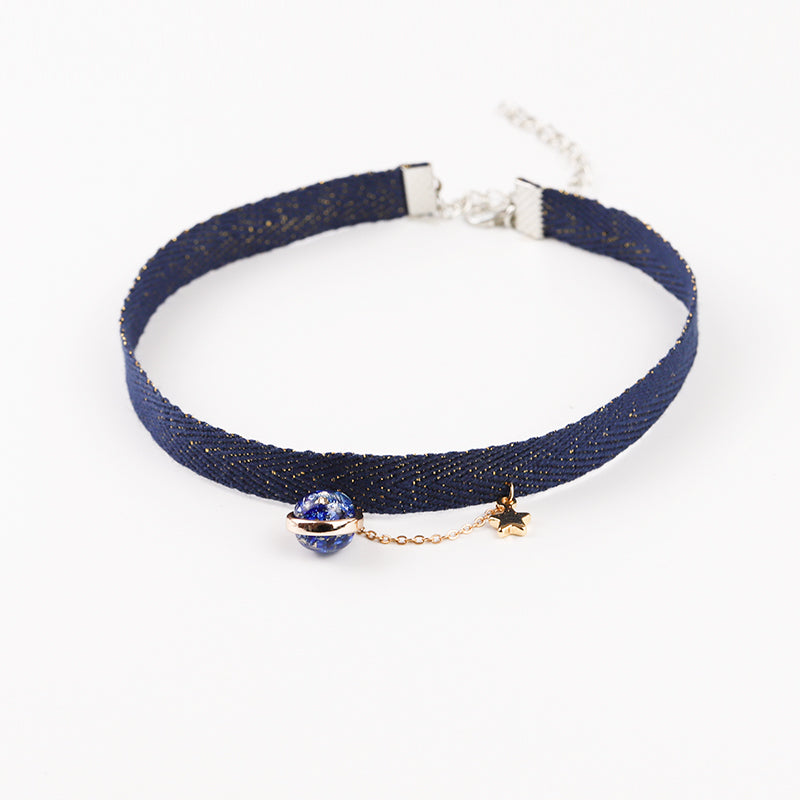 Space Blue Choker Necklace